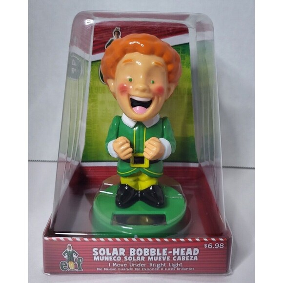 Buddy the Elf Solar Powered Bobble-Head ELF Movie NEW - Picture 1 of 3
